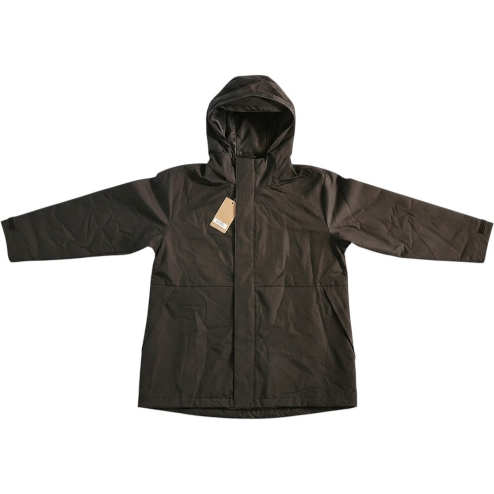 SM Ozark Trail Rain Jacket Greystone Hooded Recycled Polyester Gray Small NEW